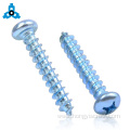 4 Bule zinc Phillips Pan Head Self-Tapping Screws